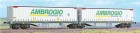 40264 ACME Articulated Container car type Sggmrss 90 of Ambrogio loaded  with containers